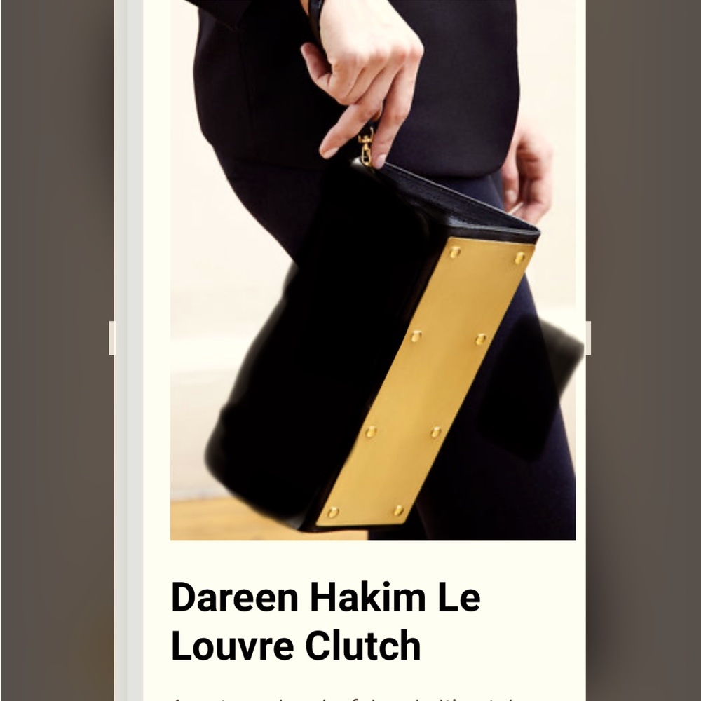 Darren Hakim Exclusive Le Louvre
Dareen Hakim Le Louvre Clutch triangle shape